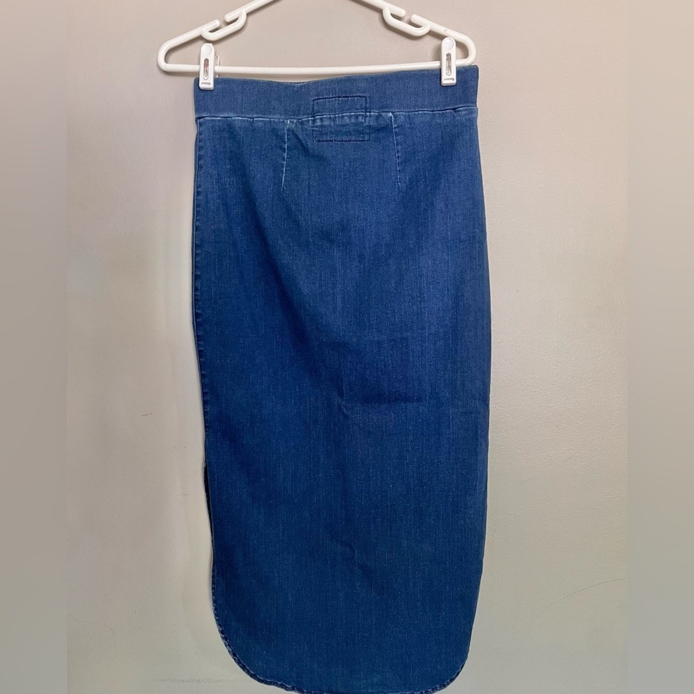Frank & Eileen Donegal Unforgettable Italian Performance Blue Denim Skirt Size 2 - Picture 5 of 7